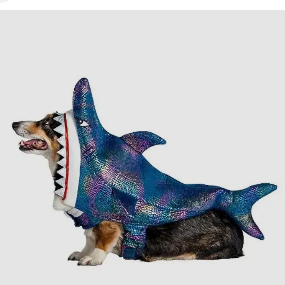 Dog Halloween Shark Costume Size S